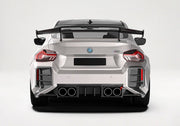 DRY CARBON FIBER BODY KIT for BMW M2 G87 2023+
Set includes:

Front Lip
Front Canards
Front Air Ducts
Hood Bonnet
Side Canards
Side Skirts
Rear Bumper Trims
Rear Canards
Rear Diffuser
Rear Wing Spoiler
Material: Dry Carbon

NOTE: Professional installation is required.