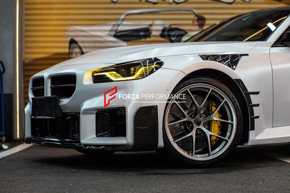 DRY CARBON FIBER BODY KIT for BMW M2/M2C G87  Set includes:  Front Lip Front Bumper Grille Front Grille Side Fender Add-ons Rear Diffuser Rear Bumper Add-ons Rear Spoiler