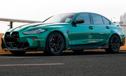 DRY CARBON FIBER BODY KIT for BMW M3 G80 2021+
Set includes:

Front Lip
Front Canards
Side Skirts
Rear Side Splitters
Rear Canards
Rear Diffuser
Rear Wing Spoiler
Material: Dry Carbon

NOTE: Professional installation is required.