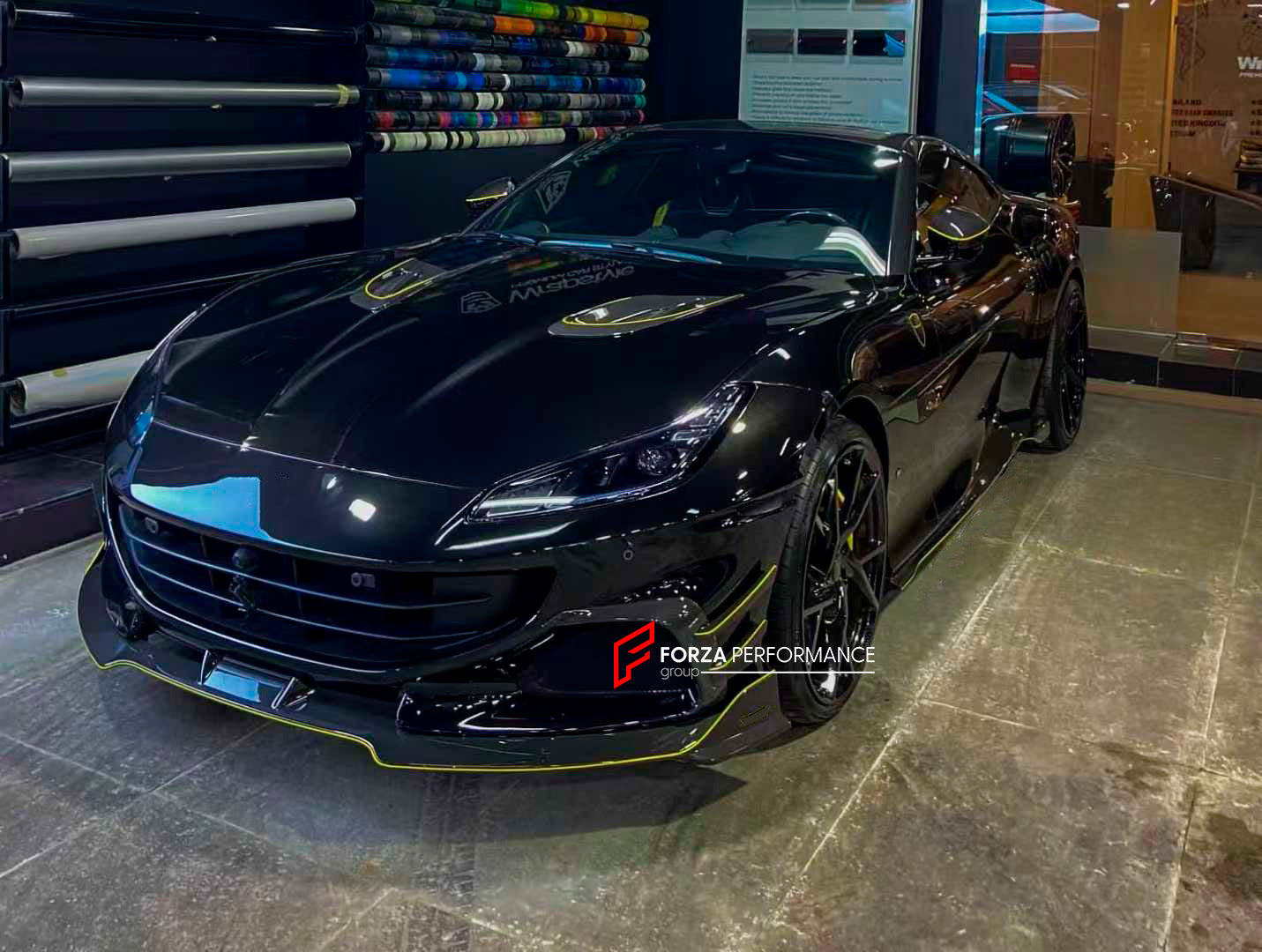 DRY CARBON FIBER BODY KIT for FERRARI PORTOFINO 2017 - 2021

Set includes:

Front Lip
Front Bumper Trims

Front Bumper Canards
Hood Air Vents Cover
Front Fender Trims
Side Skirts

Rear Bumper Trims
Rear Diffuser
Exhaust Tips

Material: Dry Carbon Fiber

NOTE: Professional installation is required