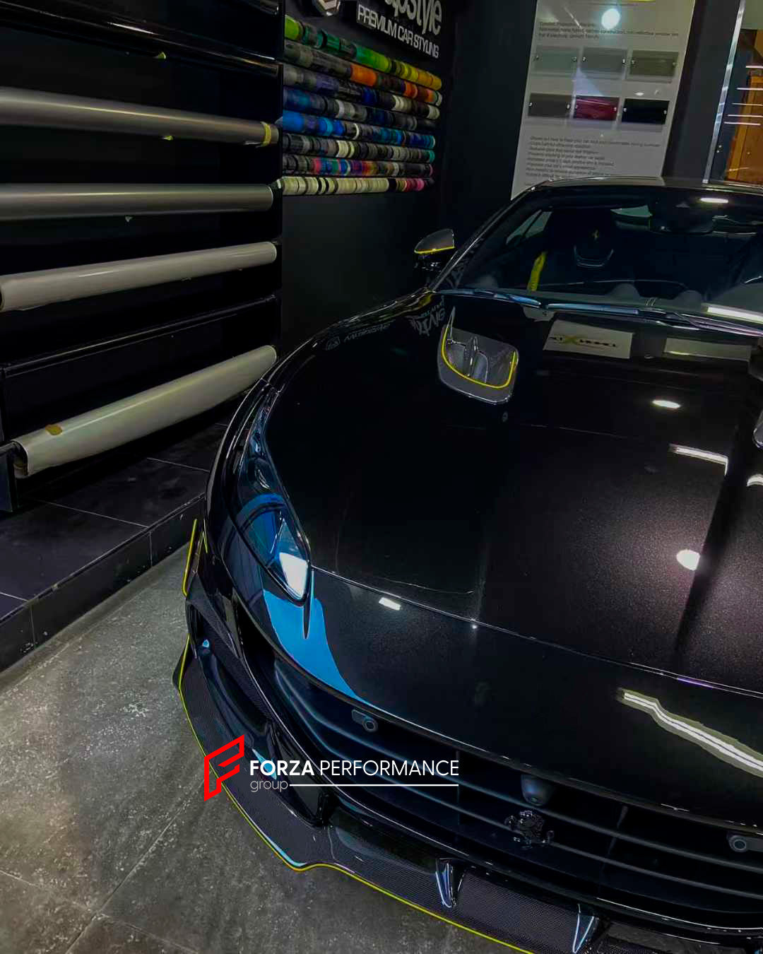 DRY CARBON FIBER BODY KIT for FERRARI PORTOFINO 2017 - 2021

Set includes:

Front Lip
Front Bumper Trims

Front Bumper Canards
Hood Air Vents Cover
Front Fender Trims
Side Skirts

Rear Bumper Trims
Rear Diffuser
Exhaust Tips

Material: Dry Carbon Fiber

NOTE: Professional installation is required