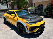CARBON FIBER BODY KIT for LAMBORGHINI URUS S 2023-2024

Set includes:

Front Lip
Hood / Bonnet
Fender Flares
Roof Spoiler
Rear Spoiler
Rear Diffuser

Material: Carbon Fiber

NOTE: Professional installation is required.
