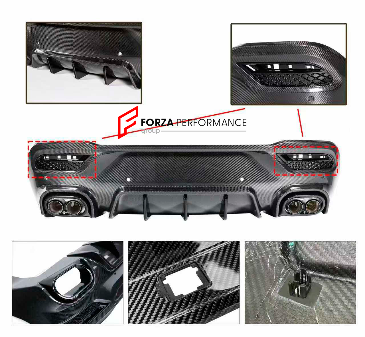 DRY CARBON FIBER BODY KIT for MERCEDES-BENZ AMG GLE 63 Coupe C292 2020+