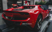 DRY CARBON FIBER BODY KIT for FERRARI 296 GTB  Set includes: Front Canards Rear Diffuser Side Skirts