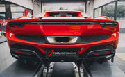 DRY CARBON FIBER BODY KIT for FERRARI 296 GTB  Set includes: Front Canards Rear Diffuser Side Skirts
