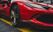 DRY CARBON FIBER BODY KIT for FERRARI 296 GTB  Set includes: Front Canards Rear Diffuser Side Skirts