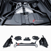DRY CARBON FIBER ENGINE BAY COVERS for AUDI R8 4S FACELIFT 2019 - 2023
Set includes:

Engine Bay Covers
Material: Dry Carbon

NOTE: Professional installation is required.