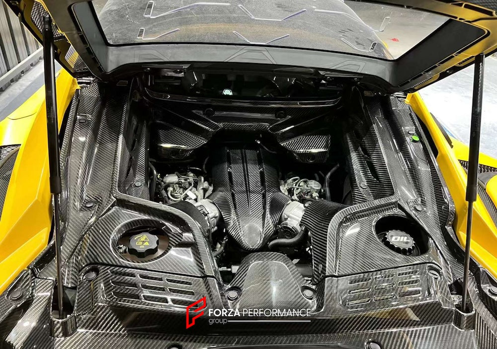 DRY CARBON FIBER ENGINE COVER for MASERATI MC20 2020 - 2023
