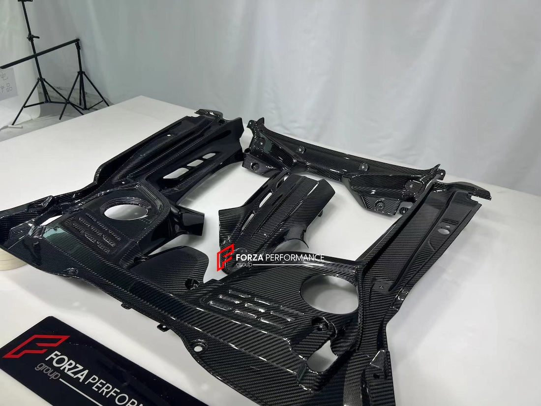 DRY CARBON FIBER ENGINE COVER for MASERATI MC20 2020 - 2023