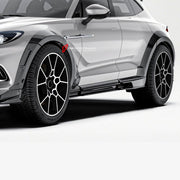 DRY CARBON FIBER FENDER FLARES for ASTON MARTIN DBX 2020+
Set includes:

Fender Flares
Material: Dry Carbon

NOTE: Professional installation is required.
