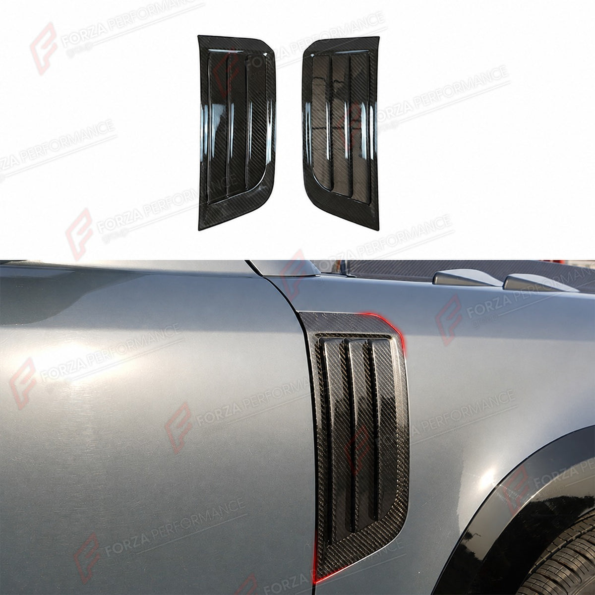 DRY CARBON FIBER FENDER VENT COVERS for LAND ROVER DEFENDER 90 110 130 L663 2020+
Set includes:

Fender Vent Covers
Material: Dry Carbon Fiber

NOTE: Professional installation is required.