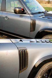 DRY CARBON FIBER FENDER VENT COVERS for LAND ROVER DEFENDER 90 110 130 L663 2020+
Set includes:

Fender Vent Covers
Material: Dry Carbon Fiber

NOTE: Professional installation is required.