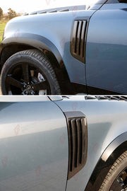 DRY CARBON FIBER FENDER VENT COVERS for LAND ROVER DEFENDER 90 110 130 L663 2020+
Set includes:

Fender Vent Covers
Material: Dry Carbon Fiber

NOTE: Professional installation is required.