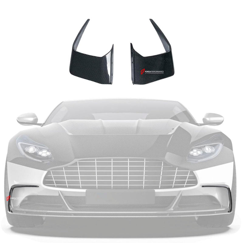 DRY CARBON FIBER FRONT CANARDS for ASTON MARTIN DB11 2016 - 2023