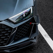 DRY CARBON FIBER FRONT CANARDS for AUDI R8 4S FACELIFT 2019 - 2023
Set includes:

Front Canards
Material: Dry Carbon

NOTE: Professional installation is required.