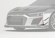 DRY CARBON FIBER FRONT CANARDS for AUDI R8 4S FACELIFT 2019 - 2023
Set includes:

Front Canards
Material: Dry Carbon

NOTE: Professional installation is required.