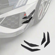 DRY CARBON FIBER FRONT CANARDS for AUDI RS3 8Y 2021 - 2024
Set includes:

Front Canards
Material: Dry Carbon

NOTE: Professional installation is required.