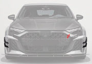 DRY CARBON FIBER FRONT CANARDS for AUDI RS3 8Y FACELIFT 2025+
Set includes:

Front Canards
Material: Dry Carbon

NOTE: Professional installation is required.