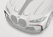 DRY CARBON FIBER FRONT CANARDS for BMW M3 G80 2021+
Set includes:

Front Canards
Material: Dry Carbon

NOTE: Professional installation is required.