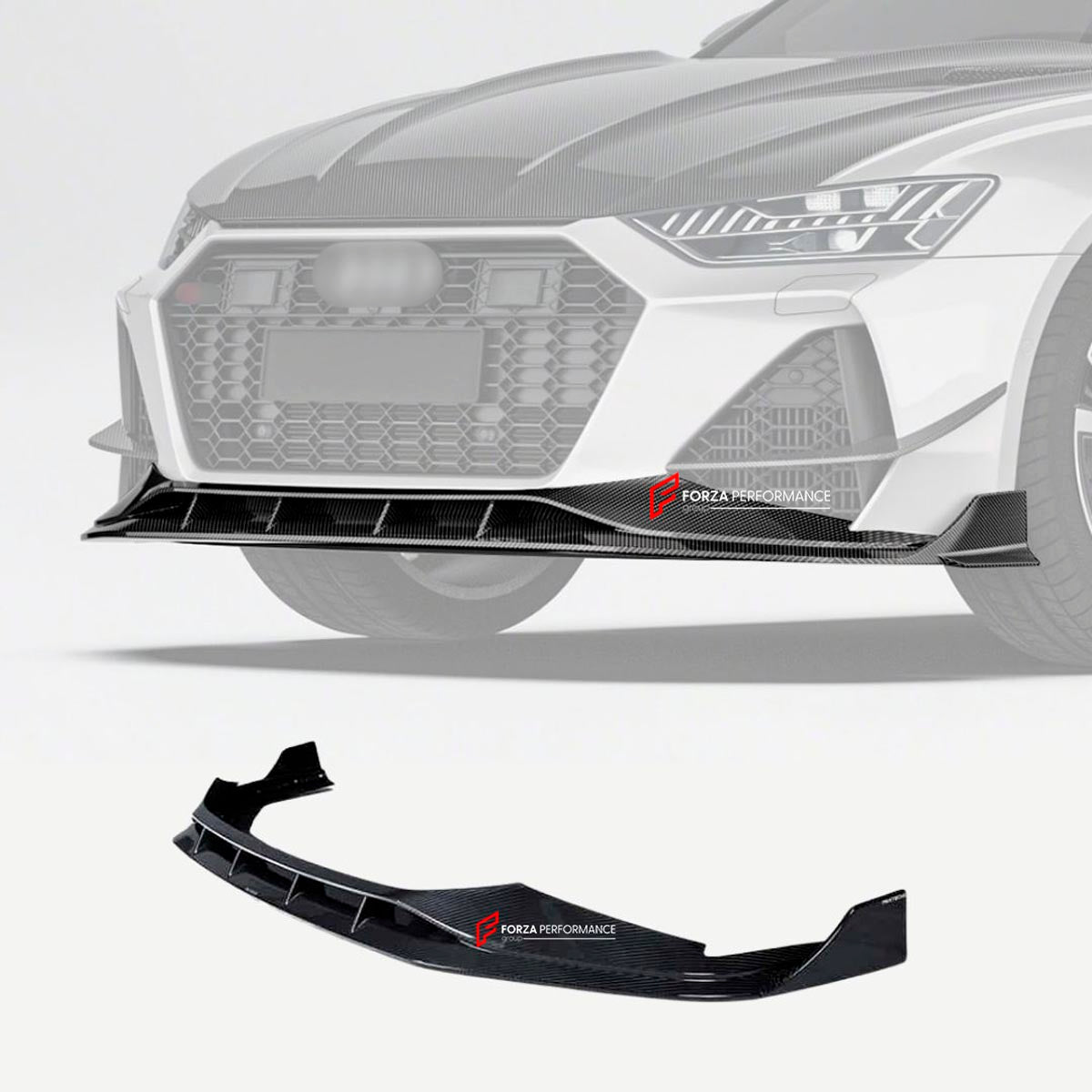 DRY CARBON FIBER FRONT LIP for AUDI RS6 C8 2019 - 2023
Set includes:

Front Lip
Material: Dry Carbon

NOTE: Professional installation is required.