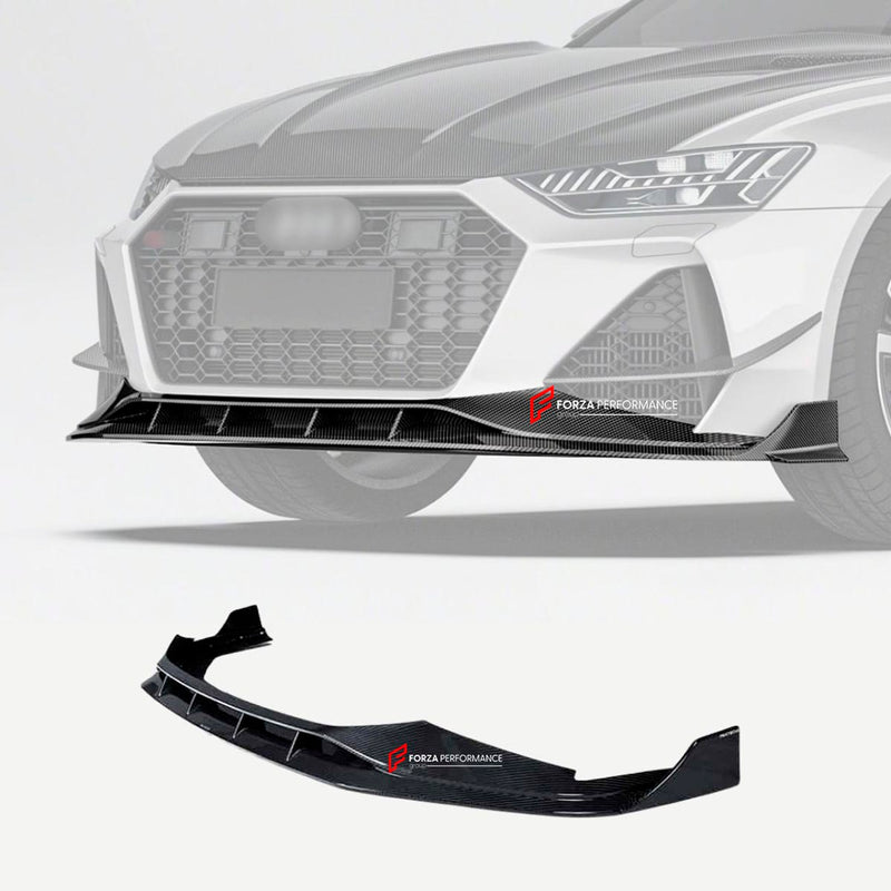 DRY CARBON FIBER FRONT LIP for AUDI RS6 C8 2019 - 2023