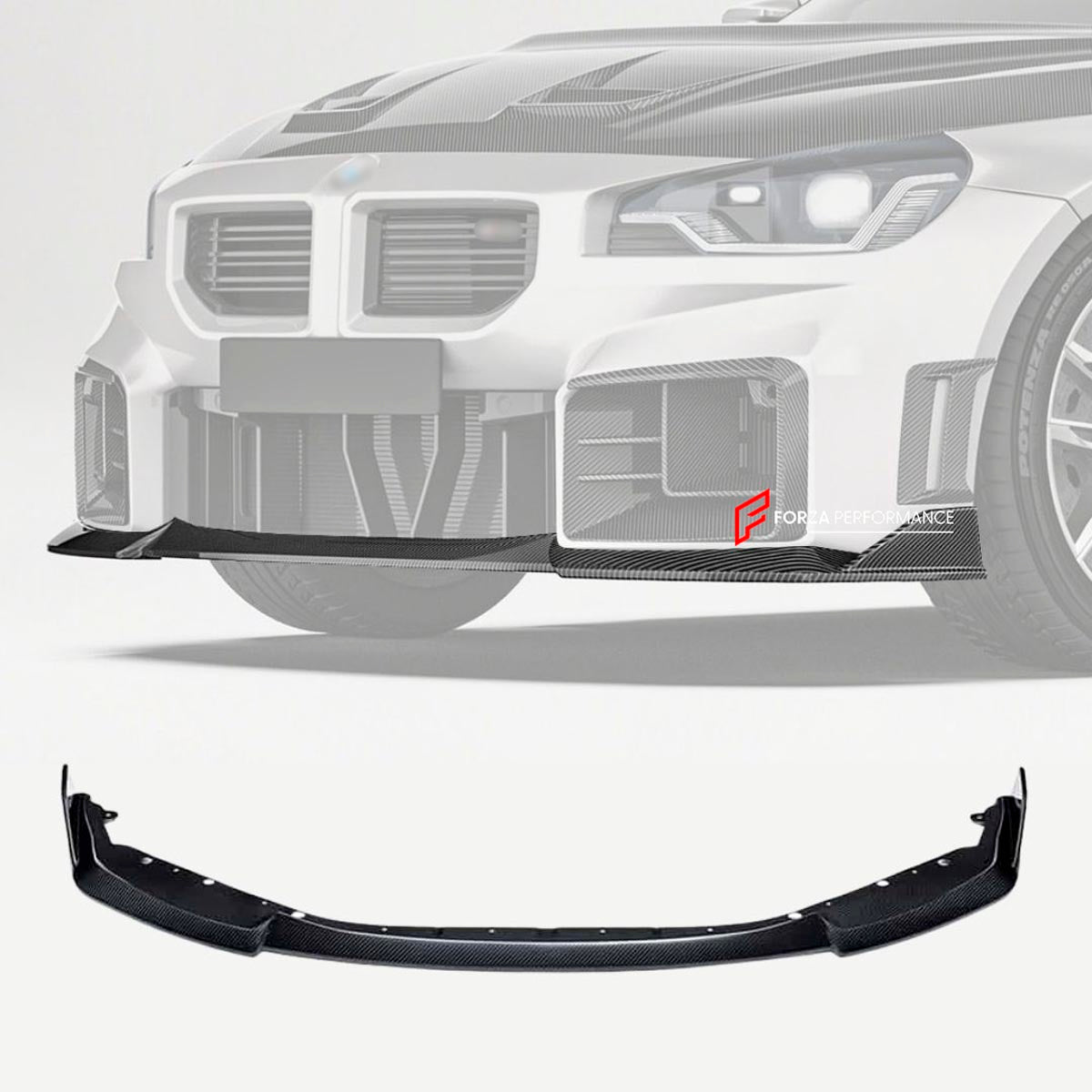 DRY CARBON FIBER FRONT LIP for BMW M2 G87 2023+
Set includes:

Front Lip
Material: Dry Carbon

NOTE: Professional installation is required.