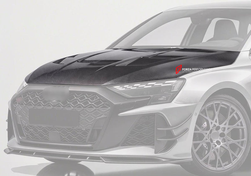 DRY CARBON FIBER HOOD BONNET for AUDI RS3 8Y FACELIFT 2025+