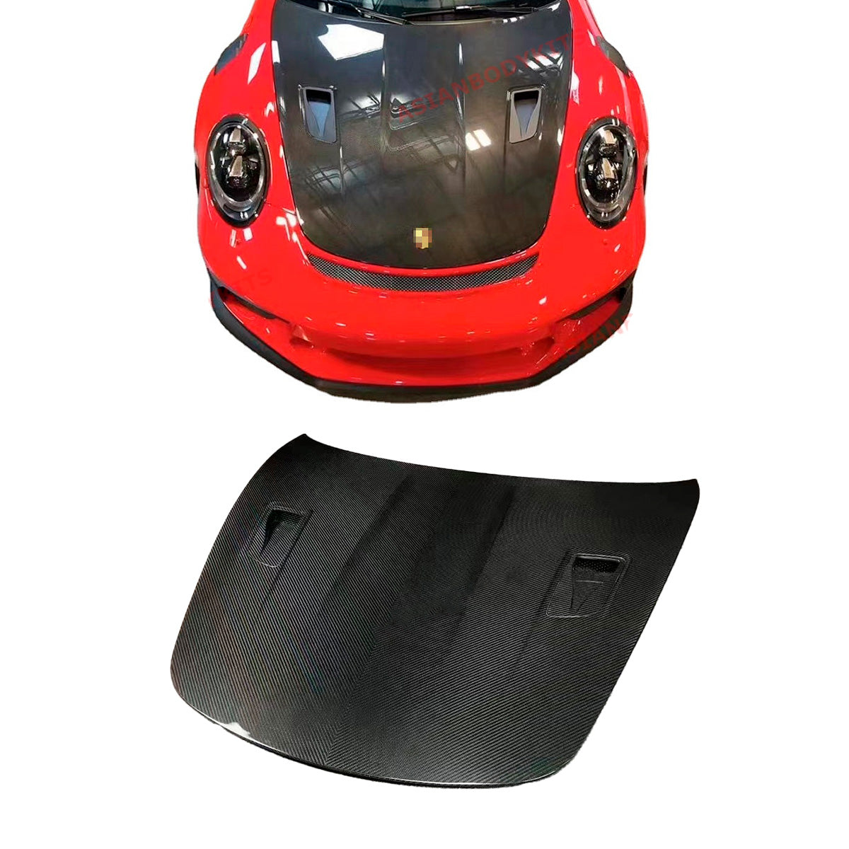 DRY CARBON FIBER HOOD BONNET for PORSCHE 911 991 CARRERA S GT2 GT3 RS 2011 - 2020