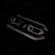 DRY CARBON FIBER INTERIOR TRIM KIT for LAND ROVER DEFENDER 90 110 130 L663 2020+
Set includes:

Center Console Side Trims
Gear Shift Panel Trim
Steering Wheel Trim
Door Handle Trim
Material: Dry Carbon Fiber

NOTE: Professional installation is required.