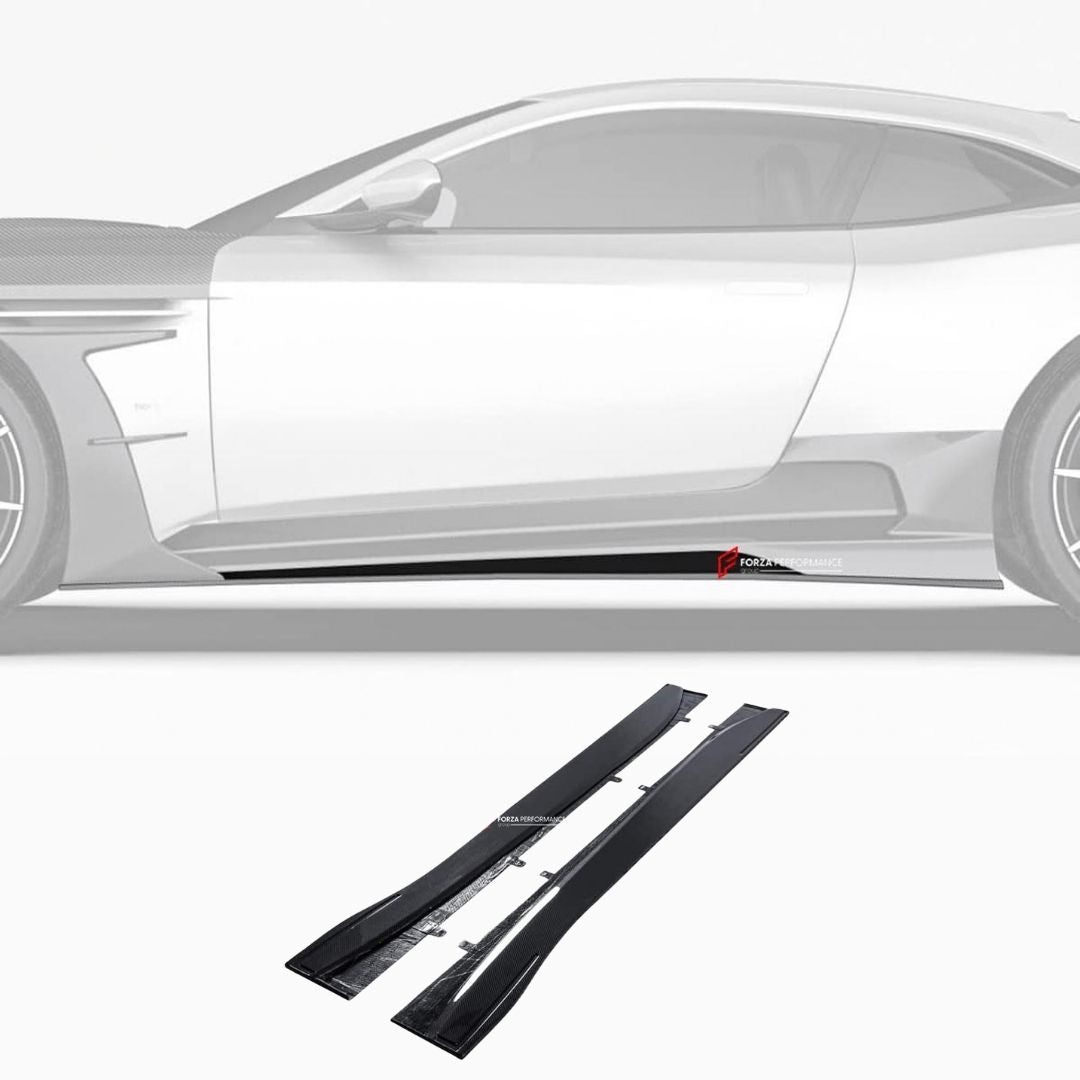 DRY CARBON FIBER LOWER SIDE SKIRTS for ASTON MARTIN DB11 2016 - 2023
Set includes:

Lower Side Skirts
Material: Dry Carbon

NOTE: Professional installation is required.