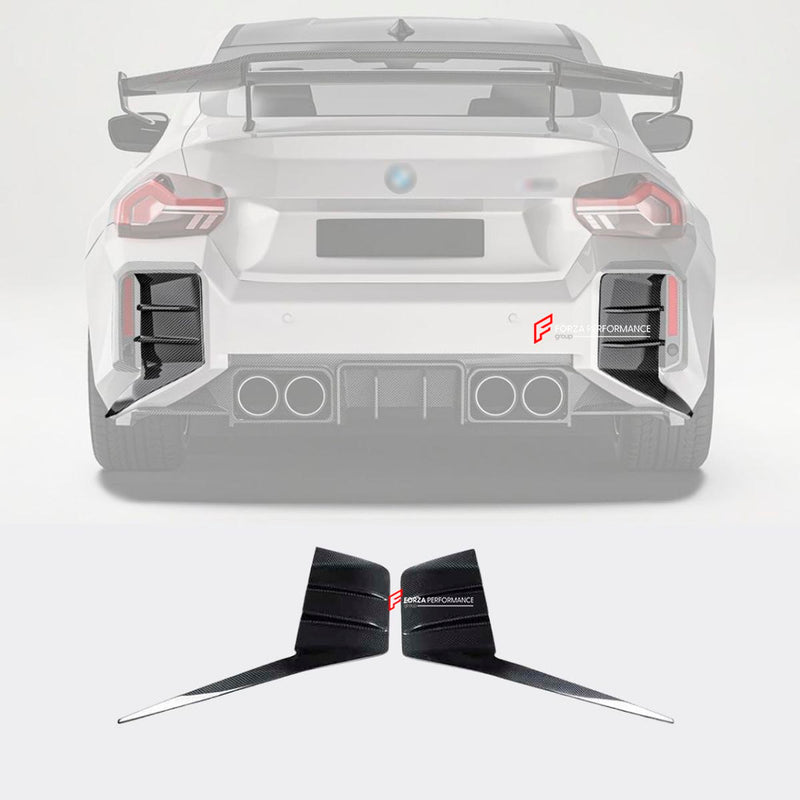 DRY CARBON FIBER REAR BUMPER TRIMS for BMW M2 G87 2023+