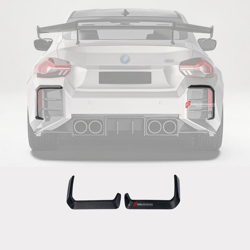 DRY CARBON FIBER REAR CANARDS for BMW M2 G87 2023+