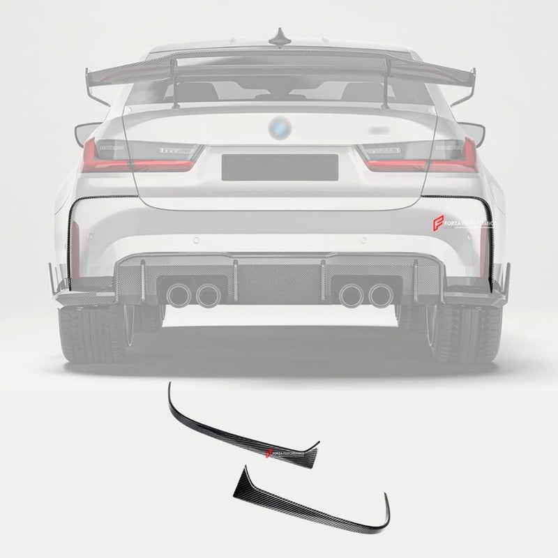 DRY CARBON FIBER REAR CANARDS for BMW M3 G80 2021+