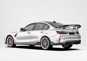 DRY CARBON FIBER REAR CANARDS for BMW M3 G80 2021+
Set includes:

Rear Canards
Material: Dry Carbon

NOTE: Professional installation is required.