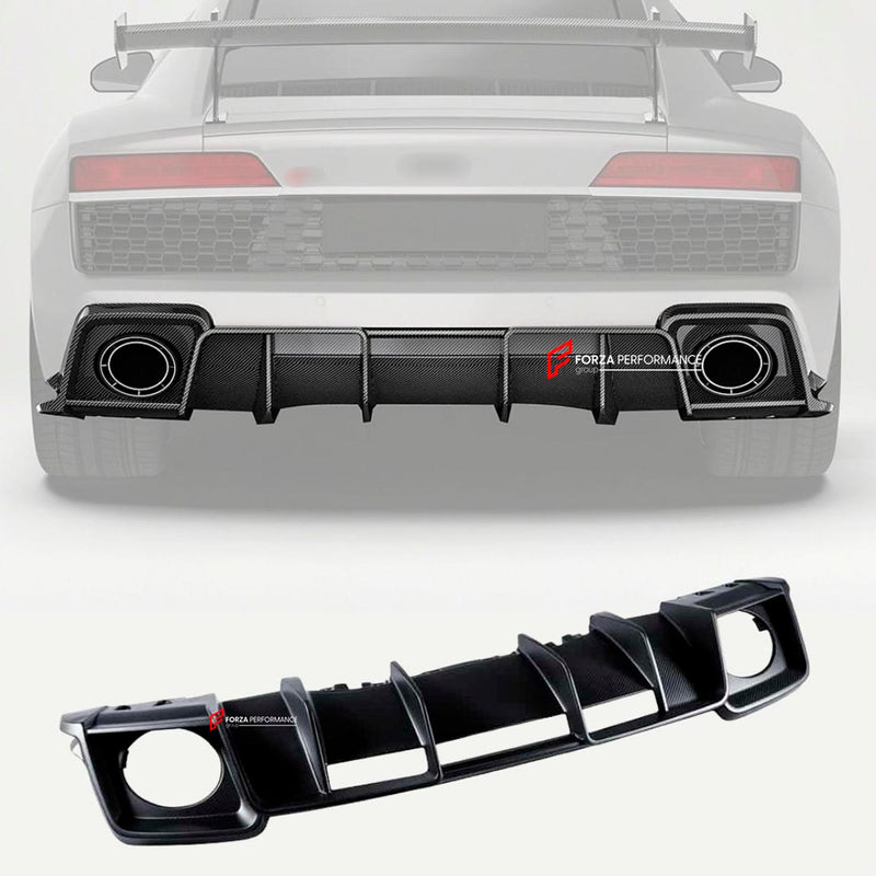 DRY CARBON FIBER REAR DIFFUSER for AUDI R8 4S FACELIFT 2019 - 2023