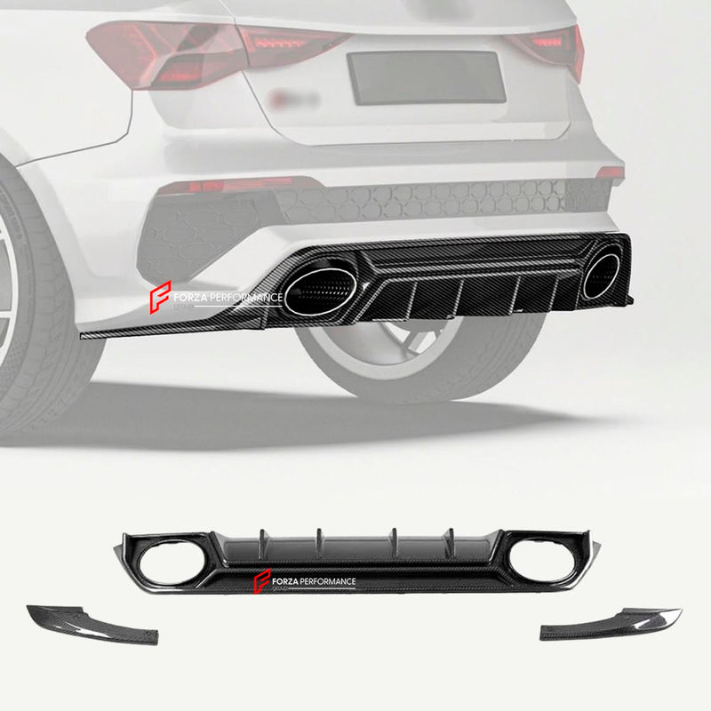 DRY CARBON FIBER REAR DIFFUSER for AUDI RS3 8Y 2021 - 2024