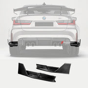 DRY CARBON FIBER REAR SIDE SPLITTERS for BMW M3 G80 2021+
Set includes:

Rear Side Splitters
Material: Dry Carbon

NOTE: Professional installation is required.