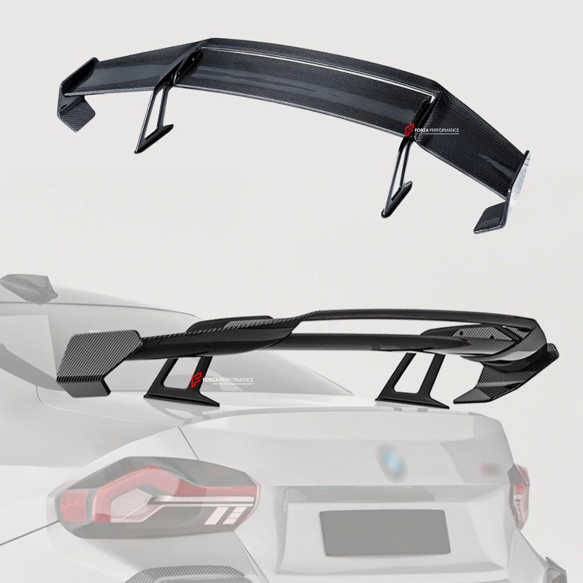 DRY CARBON FIBER REAR WING SPOILER for BMW M2 G87 2023+
Set includes:

Rear Wing Spoiler
Material: Dry Carbon

NOTE: Professional installation is required.