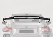 DRY CARBON FIBER REAR WING SPOILER for BMW M2 G87 2023+
Set includes:

Rear Wing Spoiler
Material: Dry Carbon

NOTE: Professional installation is required.