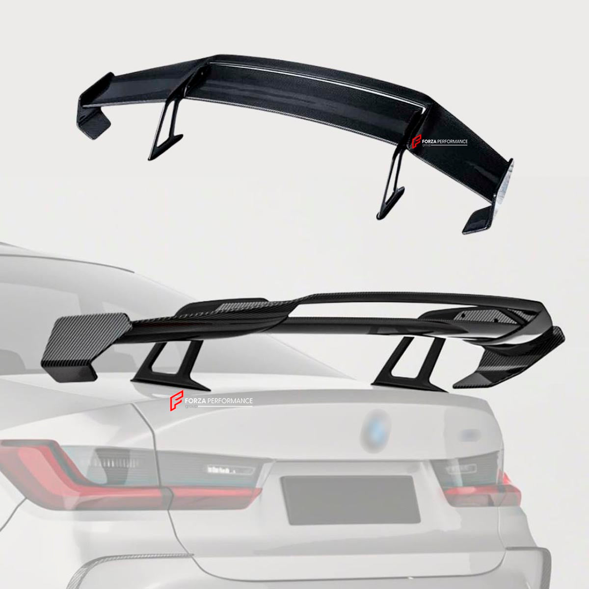 DRY CARBON FIBER REAR WING SPOILER for BMW M3 G80 2021+
Set includes:

Rear Wing Spoiler
Material: Dry Carbon

NOTE: Professional installation is required.