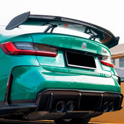 DRY CARBON FIBER REAR WING SPOILER for BMW M3 G80 2021+
Set includes:

Rear Wing Spoiler
Material: Dry Carbon

NOTE: Professional installation is required.