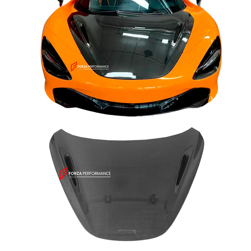 DRY CARBON FIBER REPLACEMENT HOOD BONNET for MCLAREN 720S 2017 - 2023