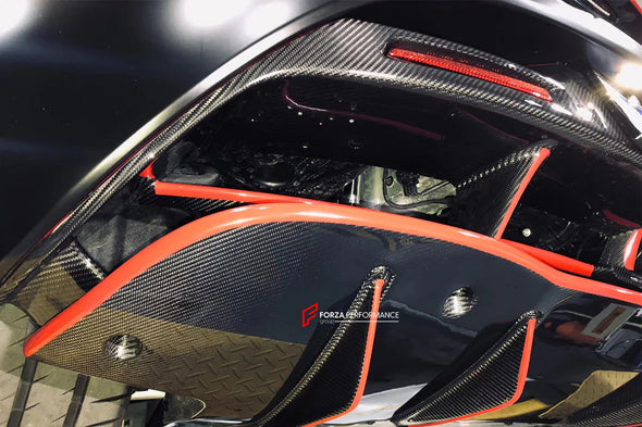 DRY CARBON FIBER REPLACEMENT REAR DIFFUSER for MCLAREN 720S 2017 - 2023

Set includes:

Rear Diffuser

Material: Carbon Fiber

NOTE: Professional installation is required