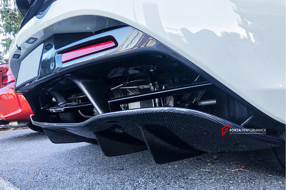 DRY CARBON FIBER REPLACEMENT REAR DIFFUSER for MCLAREN 720S 2017 - 2023

Set includes:

Rear Diffuser

Material: Carbon Fiber

NOTE: Professional installation is required