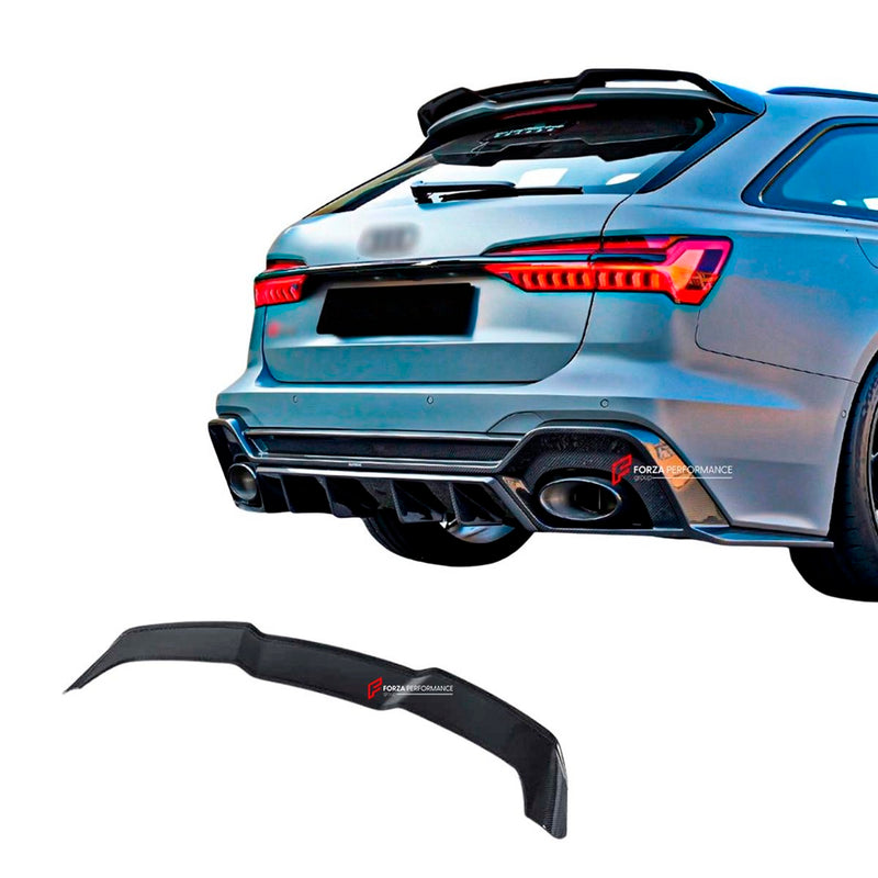 DRY CARBON FIBER ROOF SPOILER for AUDI RS6 C8 2019 - 2023
