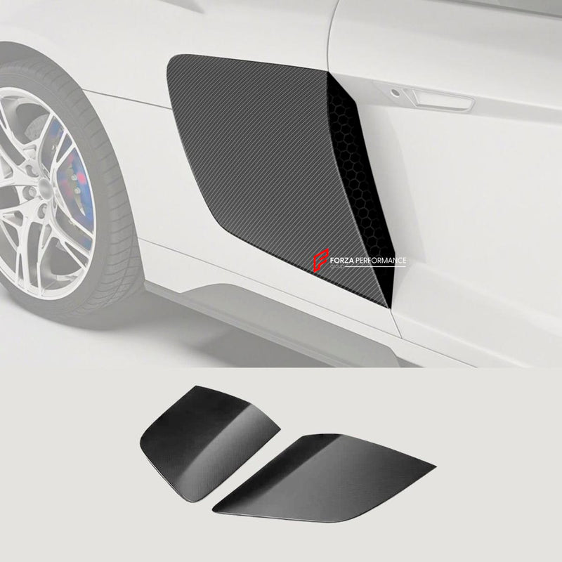 DRY CARBON FIBER SIDE AIR INTAKE SCOOPS for AUDI R8 4S FACELIFT 2019 - 2023
