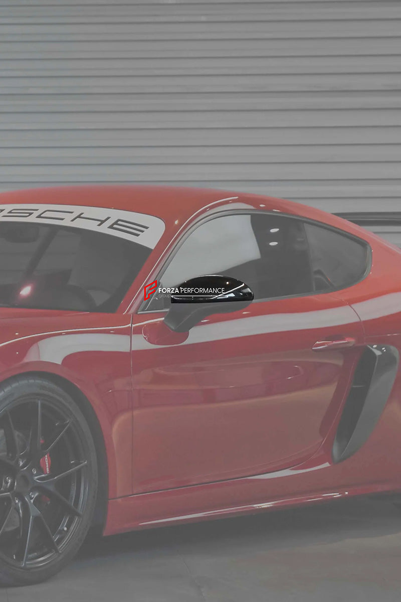 DRY CARBON FIBER SIDE MIRROR COVERS for PORSCHE 718 982 CAYMAN BOXSTER 2016+

Set includes: 

Side Mirror Covers

Material: DRY CARBON FIBER

NOTE: Professional installation is required. 