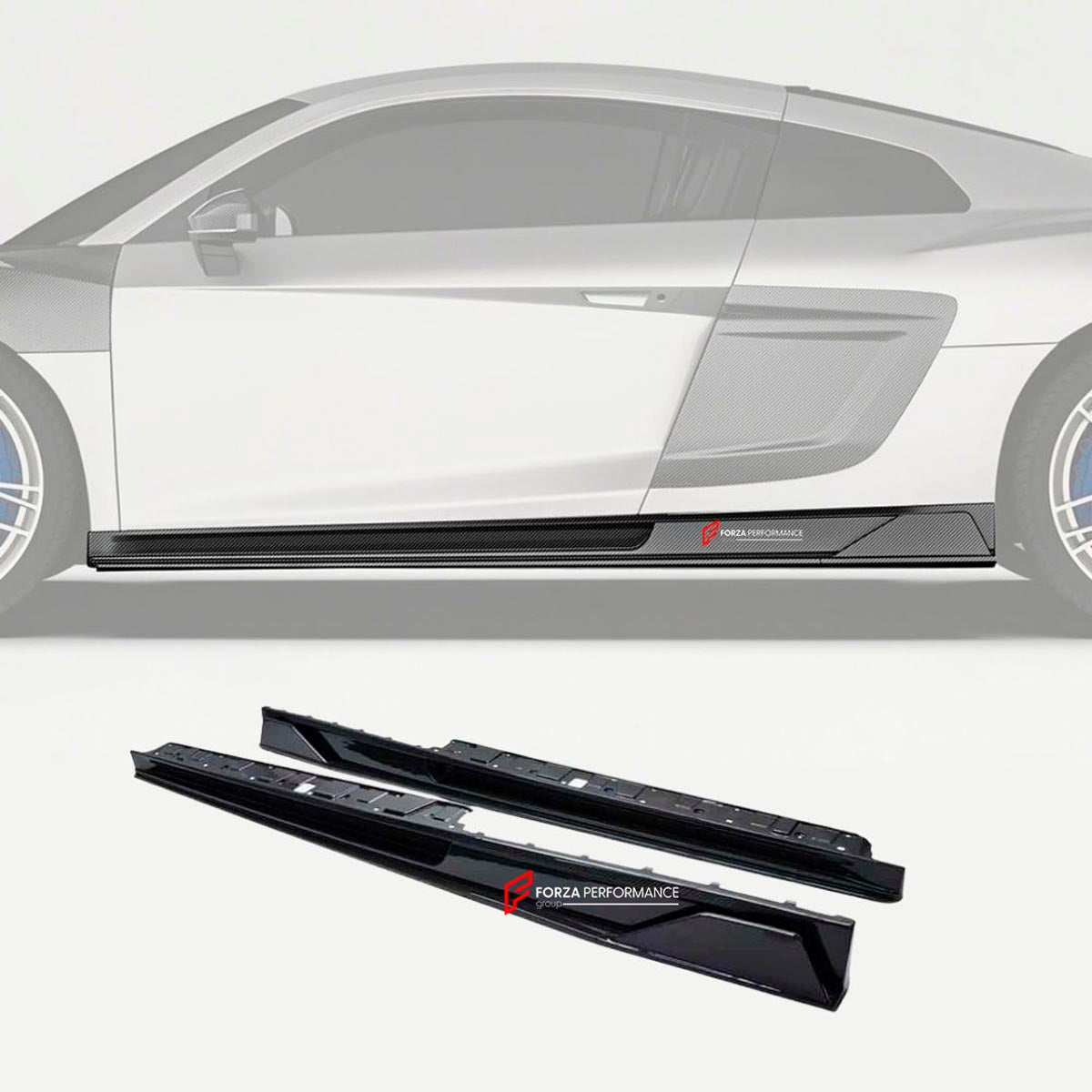DRY CARBON FIBER SIDE SKIRTS for AUDI R8 4S FACELIFT 2019 - 2023
Set includes:

Side Skirts
Material: Dry Carbon

NOTE: Professional installation is required.