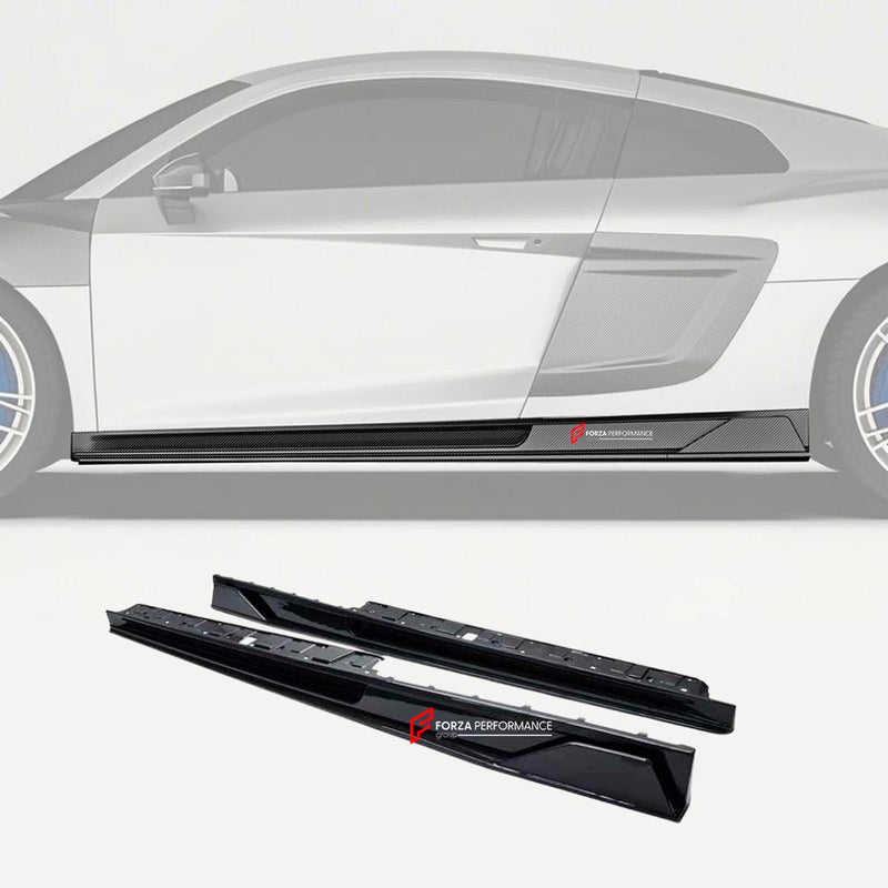 DRY CARBON FIBER SIDE SKIRTS for AUDI R8 4S FACELIFT 2019 - 2023