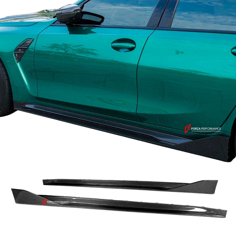 DRY CARBON FIBER SIDE SKIRTS for BMW M3 G80 2021+